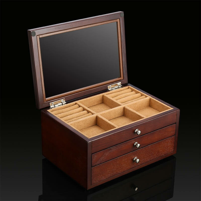 Large Solid Wood Jewelry Box Oh Precious