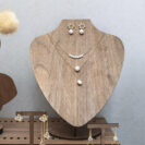 Wood Necklace Display Bust