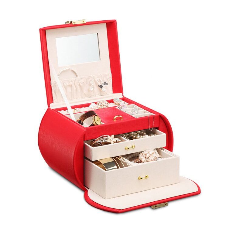 Red Colors of High End Jewelry Box