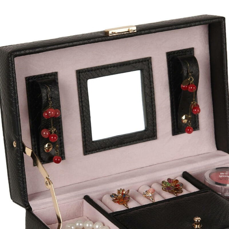 large jewelry box organizer with mirror