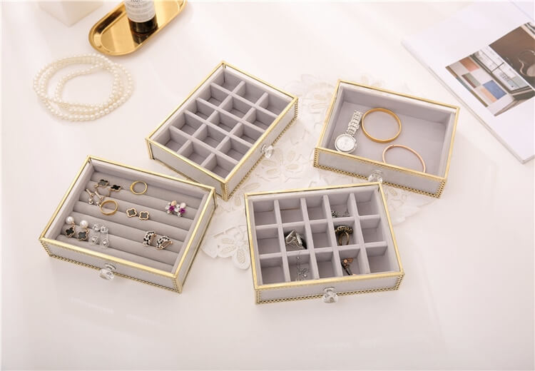 Brass and Glass Jewelry Box Oh Precious