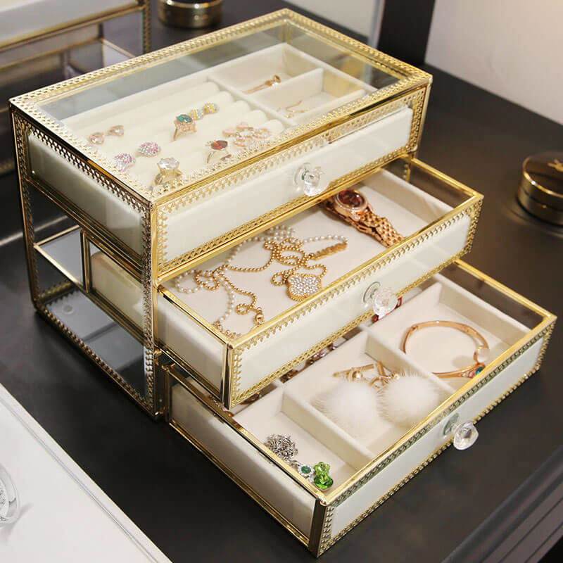 Copper Glass Jewelry Box Oh Precious
