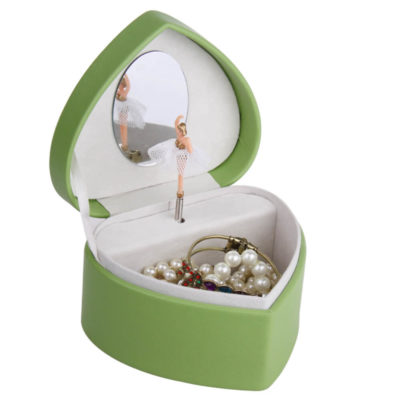 Girl's Musical Ballerina Heart-Shaped Jewelry Box