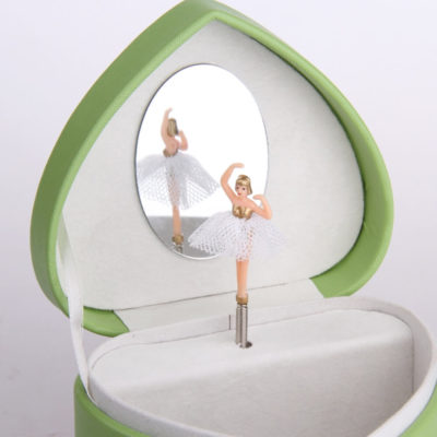 Girl's Musical Ballerina Heart-Shaped Jewelry Box