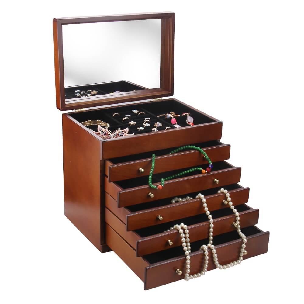 Large Handmade Wooden Jewelry Box Oh Precious