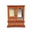 Real Wood Jewelry Armoire Light