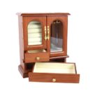 Real Wood Jewelry Armoire Light opened