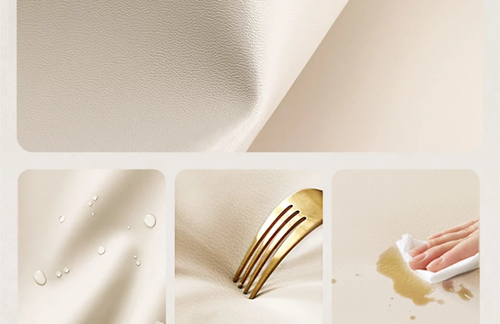Close-up of premium PU leather texture, reinforced stitching, and gold hardware on luxury large jewelry box organizer Oh Precious