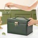 Jewelry Box with Lock in Emerald Green – Luxury Organizer – Oh Precious