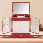 Jewelry Box with Mirror 6 Layer Storage for Elegant Organization