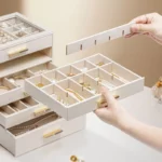 5 Drawer Jewelry Box with Glass Lid Organizer oh precious