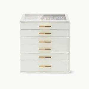 6 Drawer Jewelry Box with Glass Lid Oh Precious