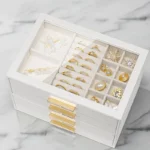 glass top quick view 4 drawer jewelry box Oh Precious